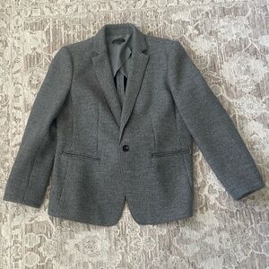 Ann Taylor Knit Gray Textured Blazer size 14